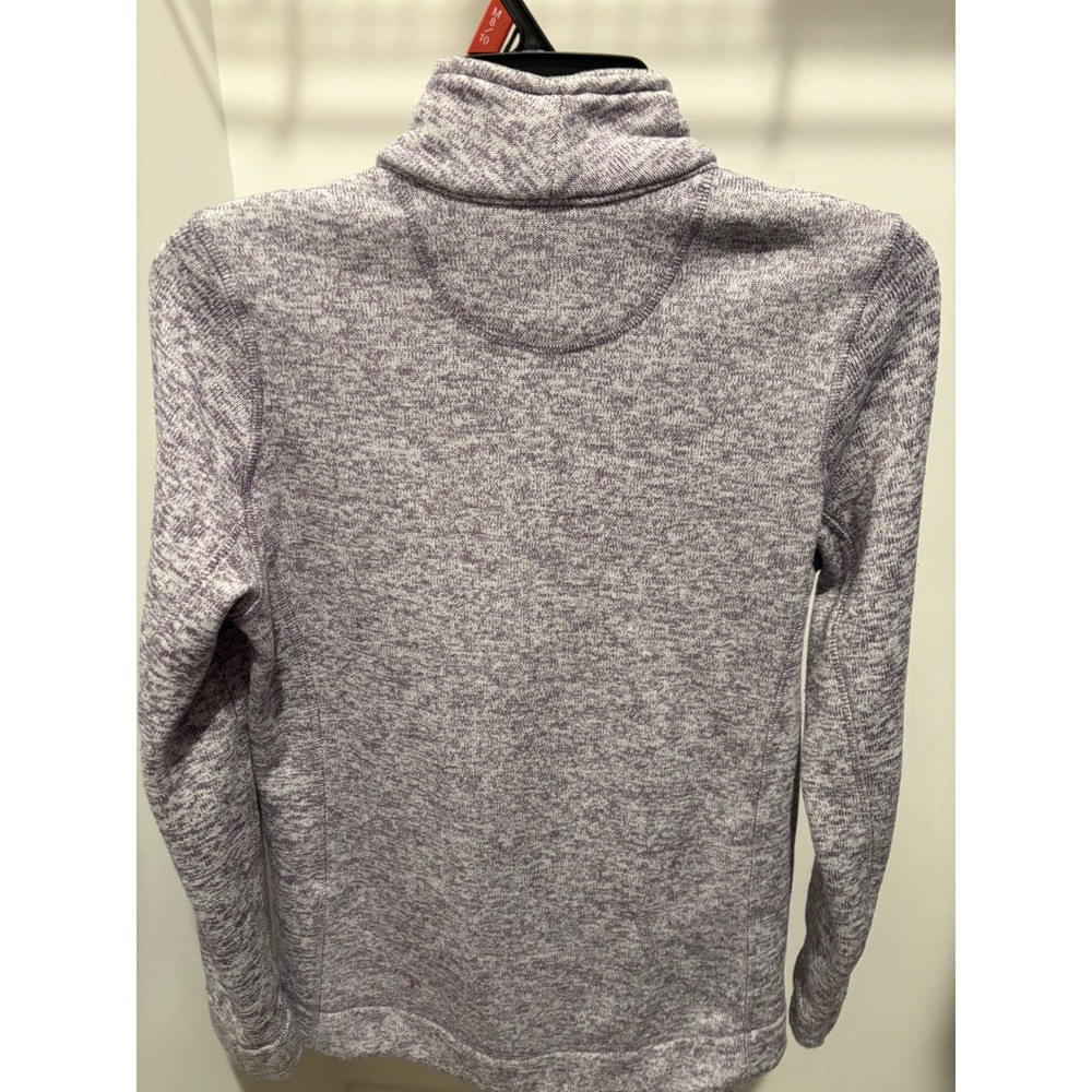 Mny Marc New York Women's Small Heathered Purple Full Zip Mock Neck Jacket - Picture 5 of 6